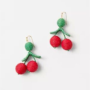 NWT Ann Taylor Cherry Wrapped Earrings